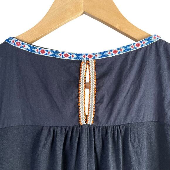 Anthropologie‎ Akemi + Kin Embellished Beaded & Embroidered Top in Black, Size M - Picture 7 of 9